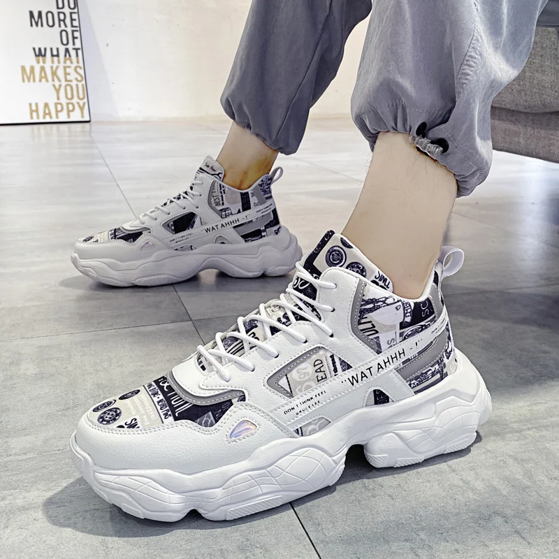 

2020 Men Shoes Brand Men Casual Shoes Krasovki New Man Sneakers Sapatos Masculino High-top Outdoor Sport Footwears Dropshiopping