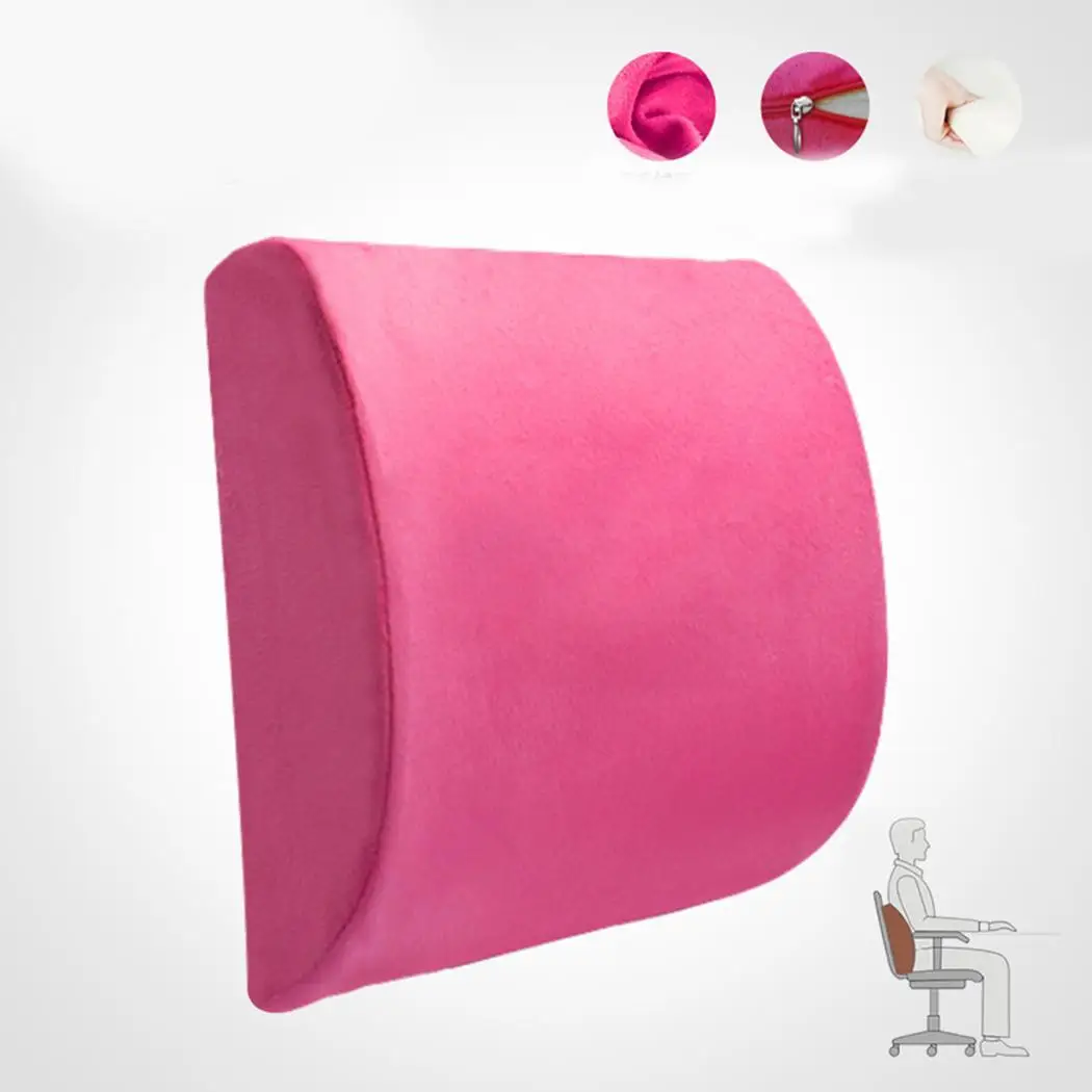 Universal 3D Memory Foam Lumbar Cushion Washable Mesh Cloth Car Pillow Chair Back Support Waist Massager Auto Accessories | Автомобили и