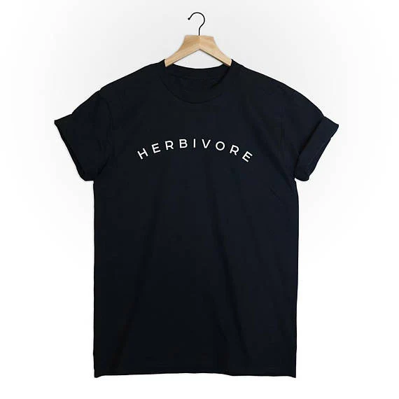 

Vegan Vegeterian Graphicdrop Ship Top Tumblr T-shirt Fashion Clothes HERBIVORE Tshirt T Shirt Tee Tops