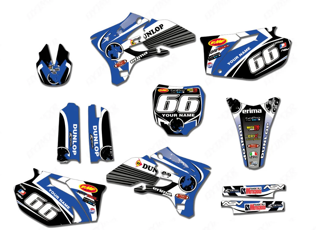 Графические персонализированные наклейки для мотоцикла наборы Decos Yamaha YZ250F YZ450F