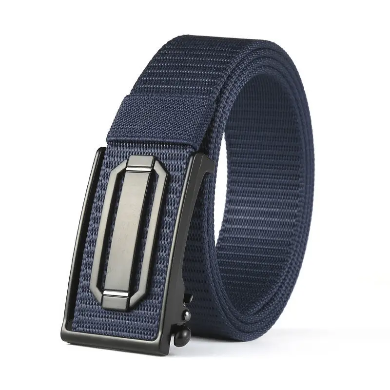 

New fashion canvas belt men's trendy automatic buckle versatile inner wear sports and leisure breathable nylon belt