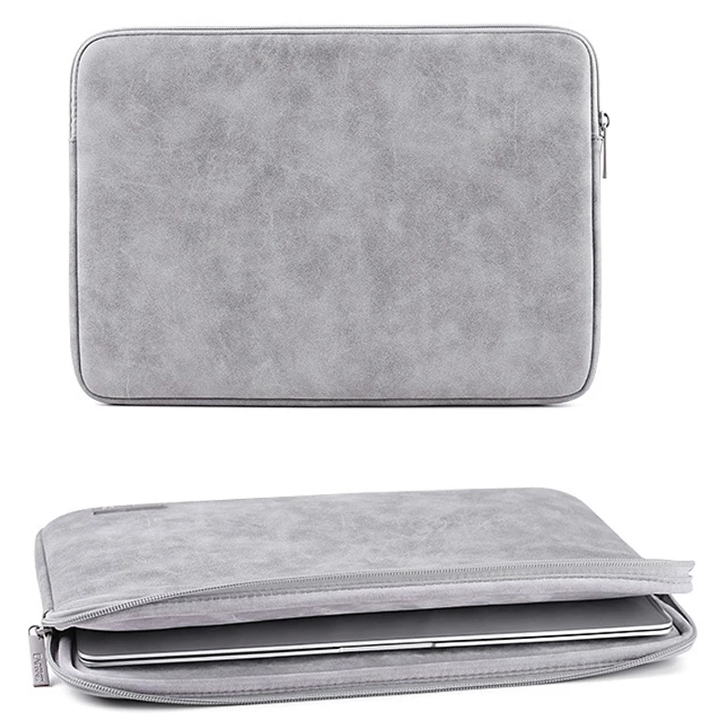 Сумка для ноутбука 14 1 дюйма из искусственной кожи водонепроницаемая Macbook Pro 13 15