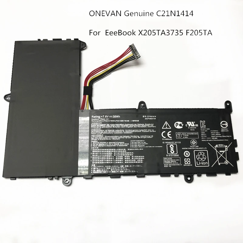 Оригинальный аккумулятор OENVAN C21N1414 для ноутбука Asus EeeBook X205TA X205T Аккумулятор с