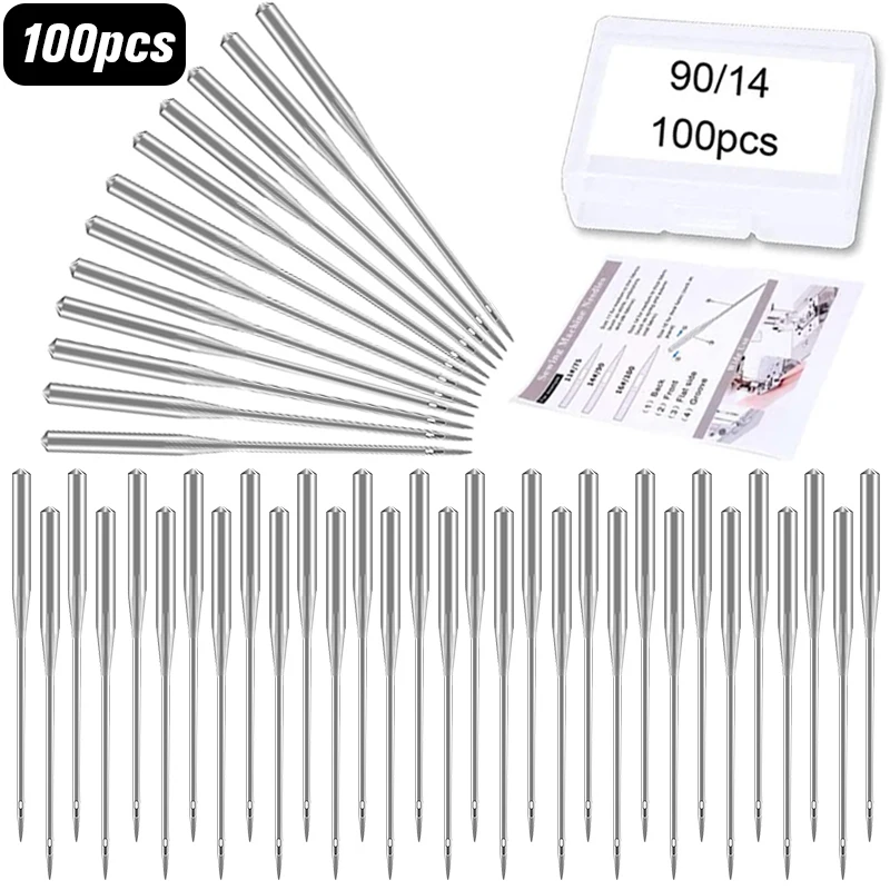 LMDZ 100 Граф швейная машина иглы Размер 14, универсальная домашняя машина иглы большой глаз швейная машина иглы для машинного шитья