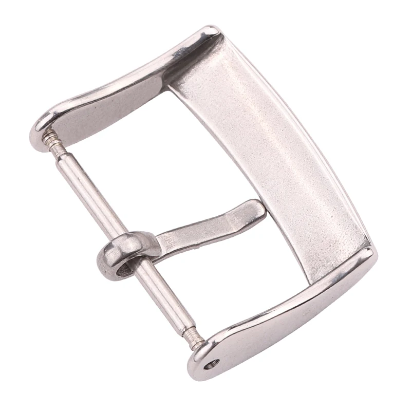 Stainless Steel Watch Band Buckle Silver Polished 16mm 18mm Watchband Strap Clasp Belt Accessories