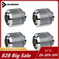 8 шт., тонкий фитинг для шланга Barrow 3/8 дюйма, используется для труб 9,5*12,7 мм/9,5*16 мм, золотой, белый, черный, ручной затяжки, мягкий соединитель дл...