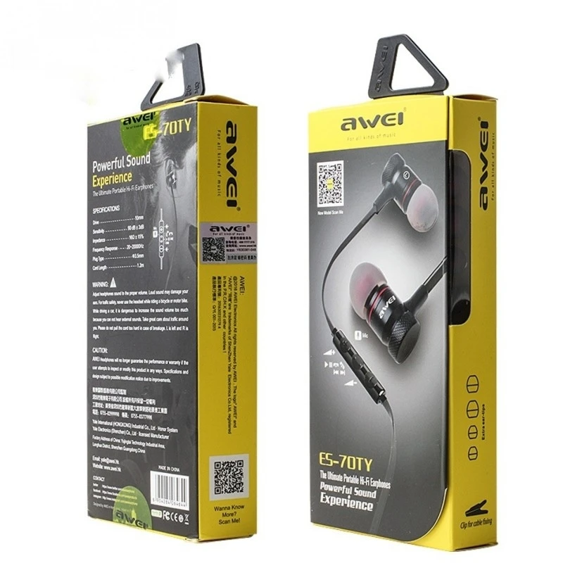 Vacuum headphones Awei es-70ty | Электроника