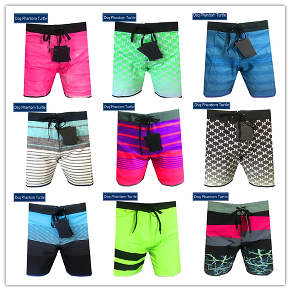 

2021 Bermuda Beach Brand Man Swimwear Spandex Mens Hawaiian Stretch Board Shorts Elastic Dsq Phantom Turtle Yellow Cyan Purple