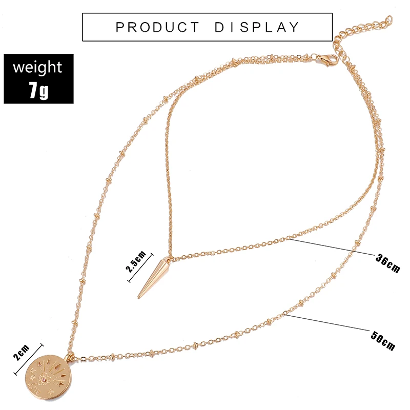 Tocona Vintage Layered Coin Necklaces for Women Gold Chain Long Statement Necklace Pendant Boho Choker Ethnic Jewelry 8941 | Украшения и