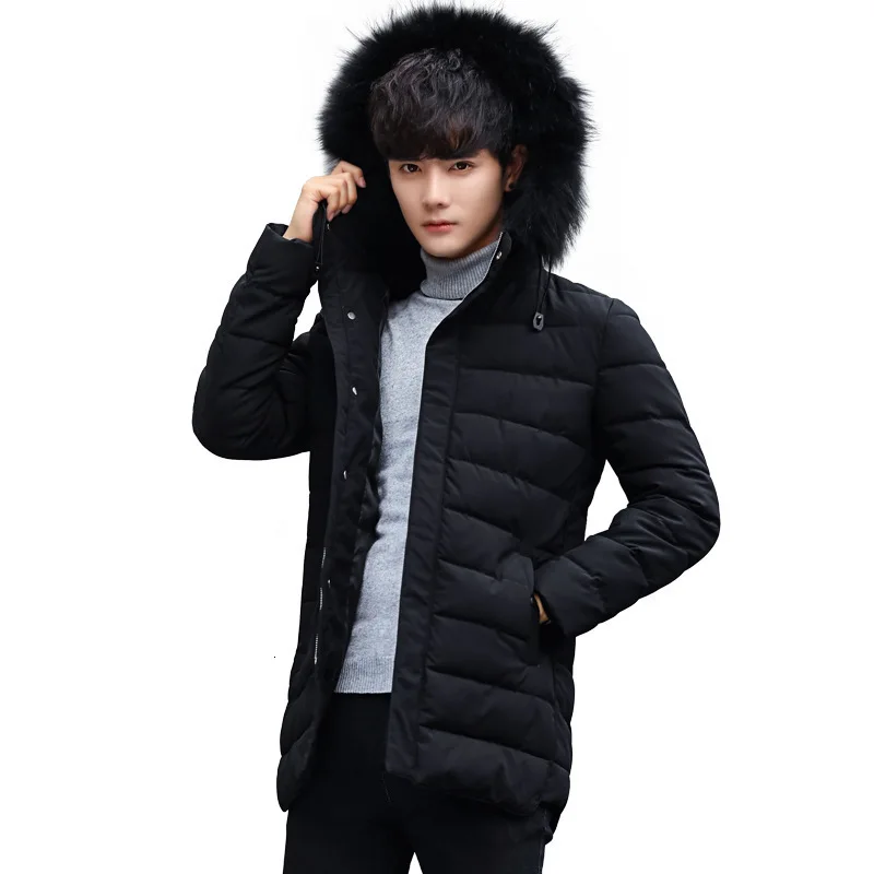

2019 New Pattern Clothes Male Long Fund Man Cotton Thickening Winter jacket parka hombre men Loose Coat Trend Handsome overcoat