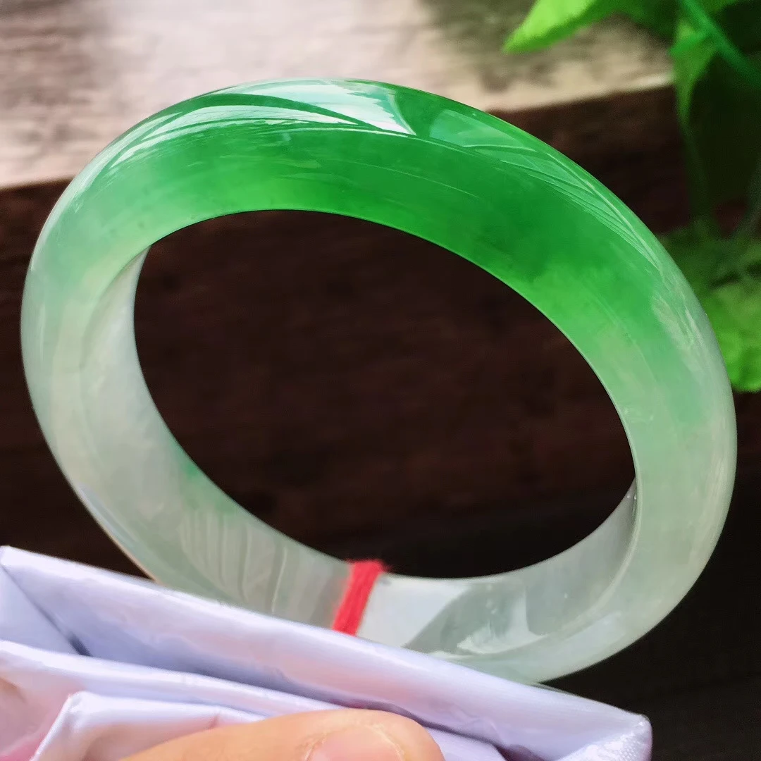 Браслет из натурального бирманского нефрита 54 64 мм два цвета|Гибкие и жесткие