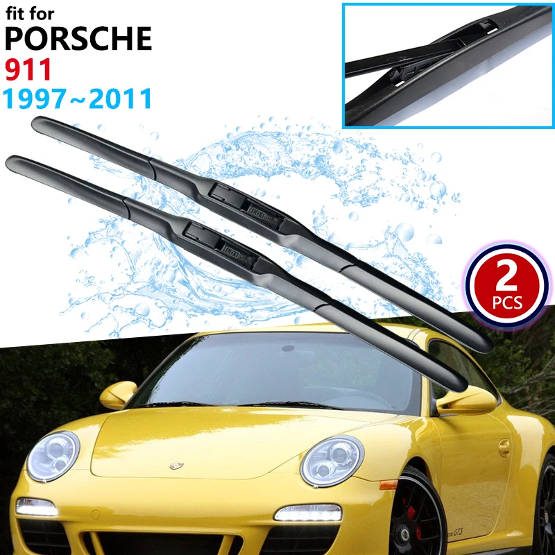 

for Porsche 911 991 996 997 1997~2011 2004 2005 2006 2009 Front Windshield Wipers Car Wiper Blade Car Accessories U H Hook Arms