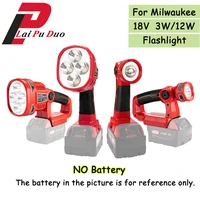 for milwaukeeno batteryno chargerpistolportable 3w12w 18v led lighting li ion battery usb outdoor emergency lighting