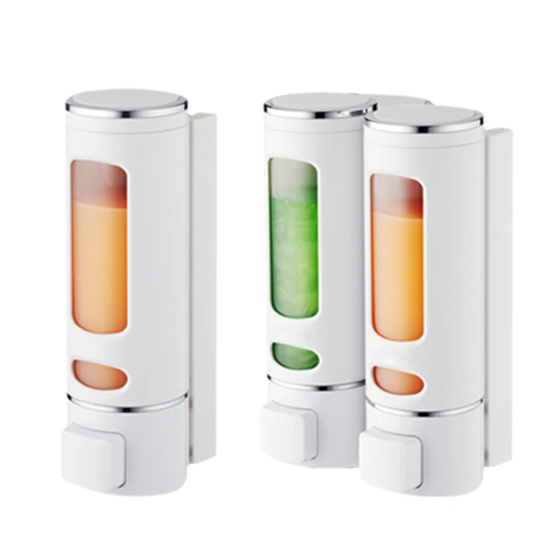 

400ML 800ML Liquid Soap Dispenser Single & Double Soap Dispenser Wall kitchen Bathroom Bottle Plastic Pump Dispensers