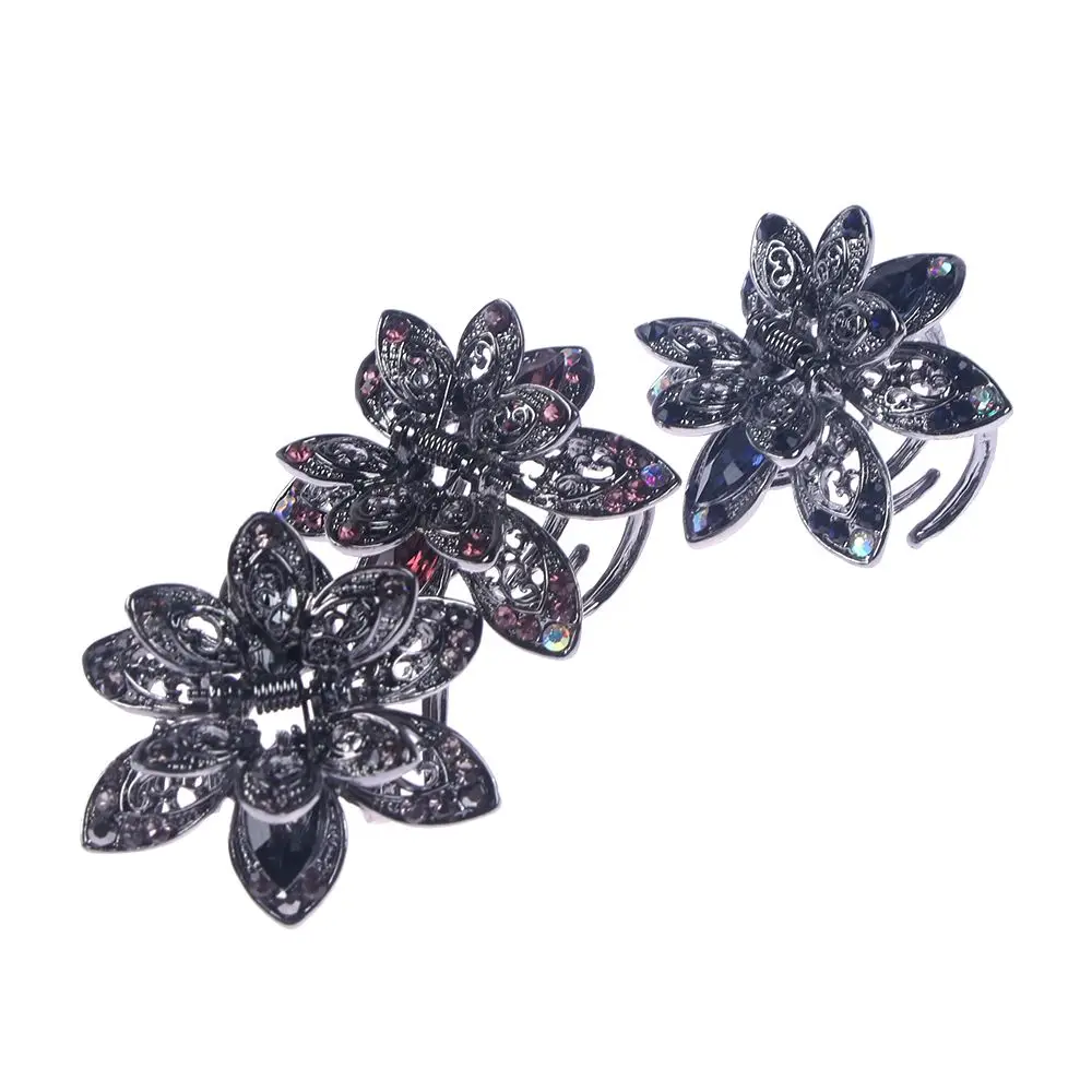 Заколки для волос с маленькими цветами женские металлические заколки