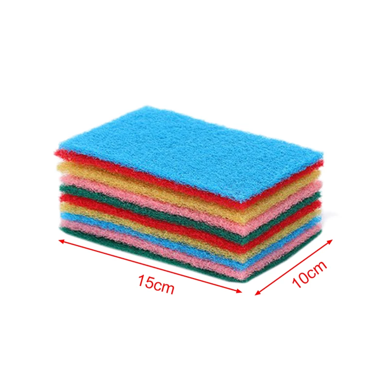 

10x Scouring Pad Kitchen Microfiber Wash Cloth Highly Efficient Cleaning Wipers Strong Decontamination Rags Dish Towels