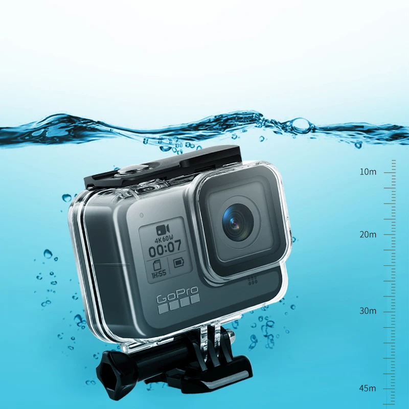 Аксессуары для Gopro Hero 8 black водонепроницаемый защитный корпус чехол дайвинга