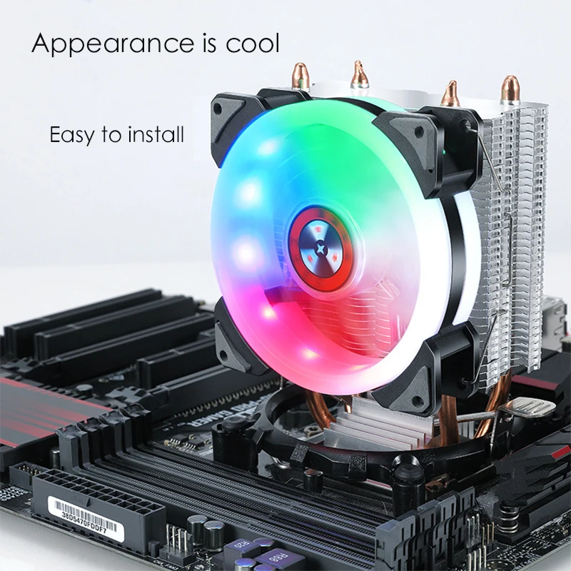 Радиатор охлаждения процессора тихий вентиляторы для Intel LGA775 1155 1156 ПК компьютер процессор материнской платы Вентилятор охлаждения Сияющий звезда свет издание
