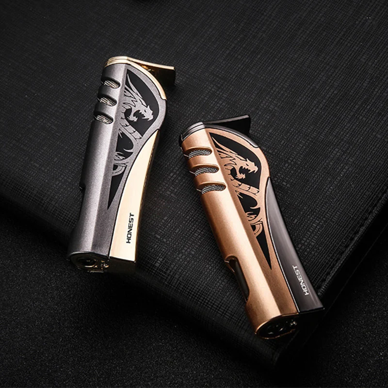 Blue Fire прямо в надувная струйная сигаретная Зажигалка индивидуальная креативная