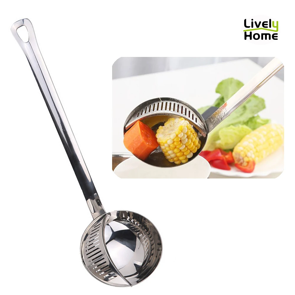 

Stainless Steel Removable Soup Spoon Hot Pot Double Colander Set Kitchenware Utensils Kitchen Cooking Strainer Scoop