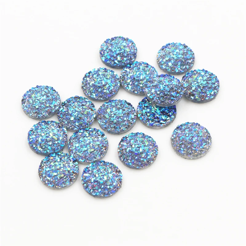 Новая мода 40 шт 12 мм модный серый AB покрытый цветами плоский задник кабошон для