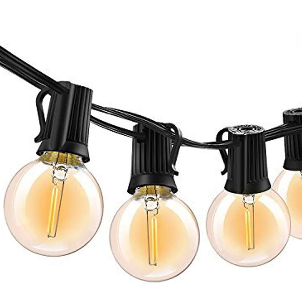 

Outdoor Light String G40 Led String Lights 25Ft 25PCS Vintage LED Bulb 1W 2700K IP45 Waterproof Indoor for Backyard Patio Lights