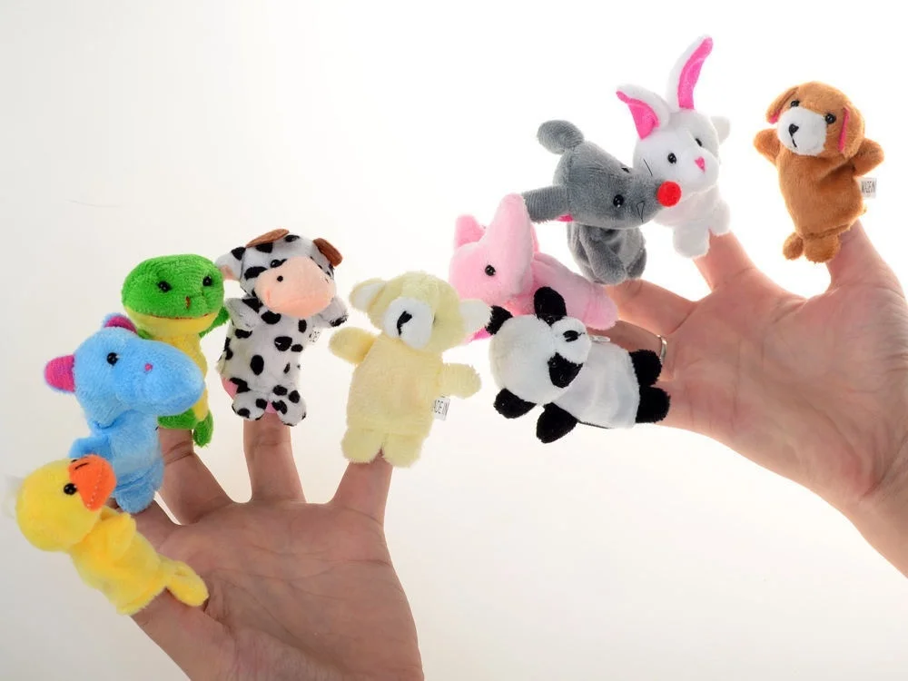 Набор из 10 кукол носящих милые пальцы в форме животных для младенцев куклы
