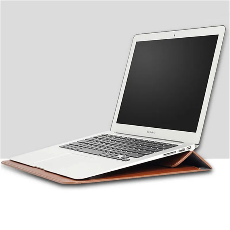 

Laptop Liner Sleeve Case 13/14/15Inch for Macbook Air Pro 13.3 PU Bag Carrying Envelope Bag Stand Case Women Men business