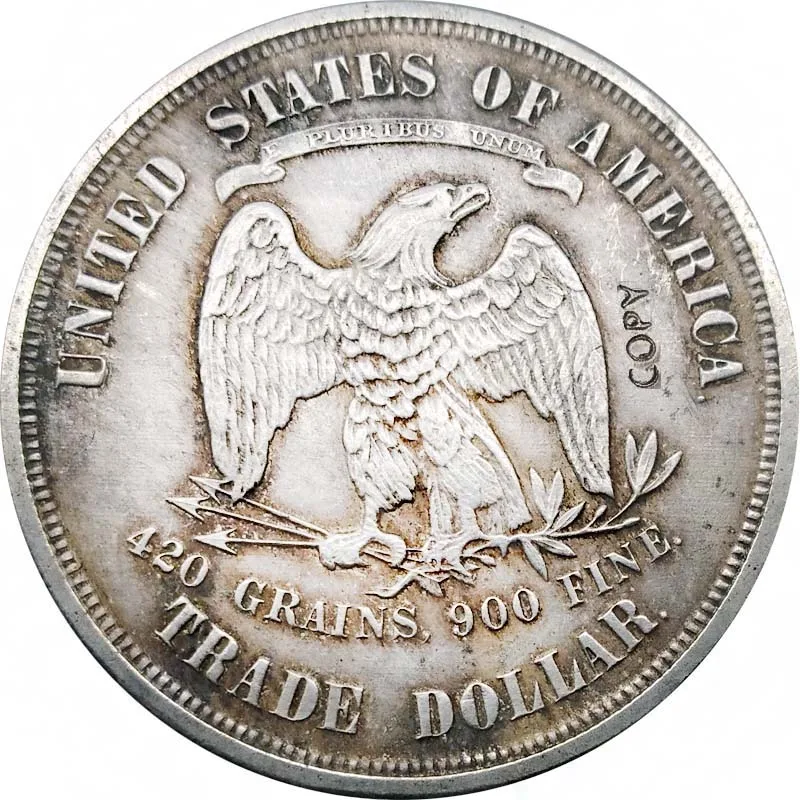 1874 монеты США Трейд доллар монета коллекционные игрушки копия