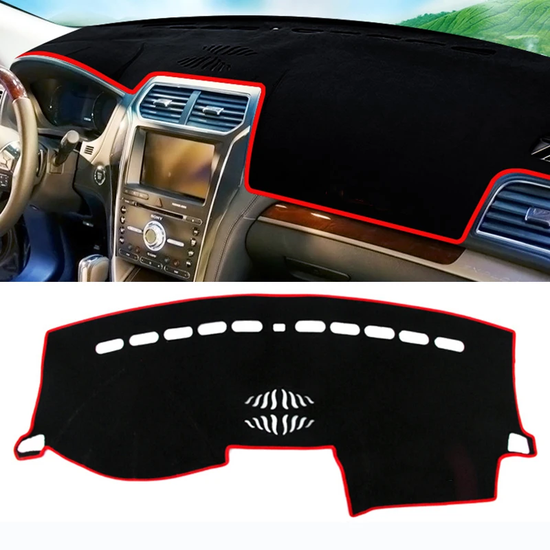 

1pcs for Ford Explorer 2016-2018 Car Dashboard Avoid Light Pad Instrument Platform Desk Cover Mats Carpets Auto Accessories