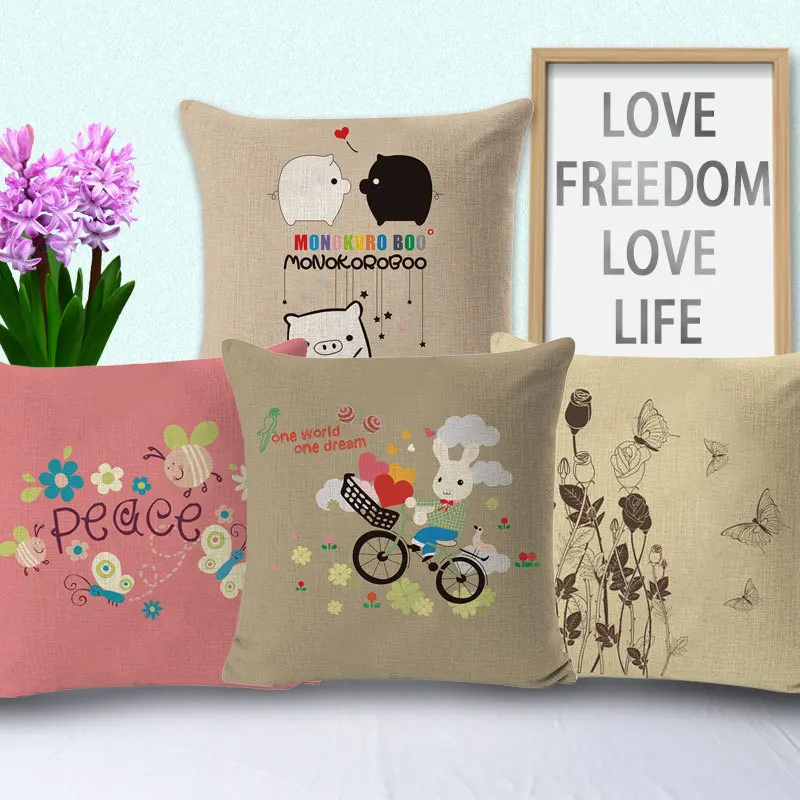 С животными из мультфильмов для подушки крышка различных подушка в виде