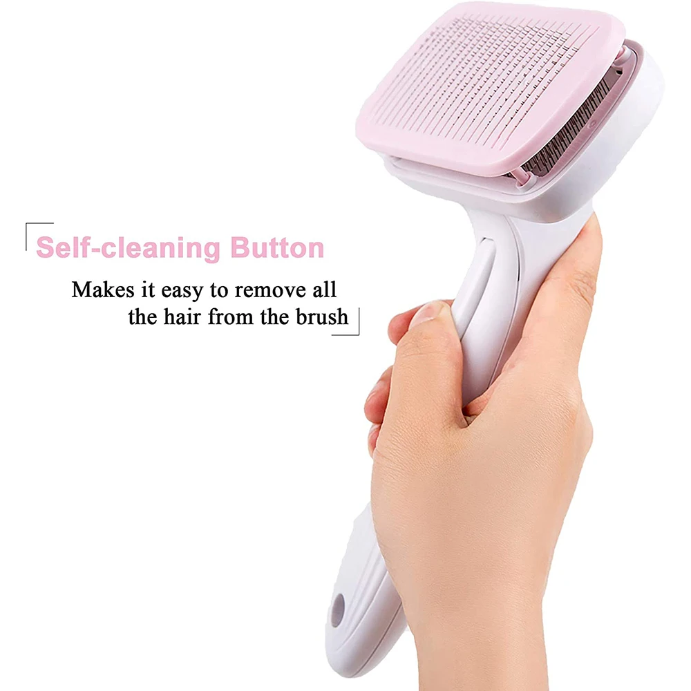 Щетка для собак и кошек щетка самоочистки ломтиков щетки груминга домашних