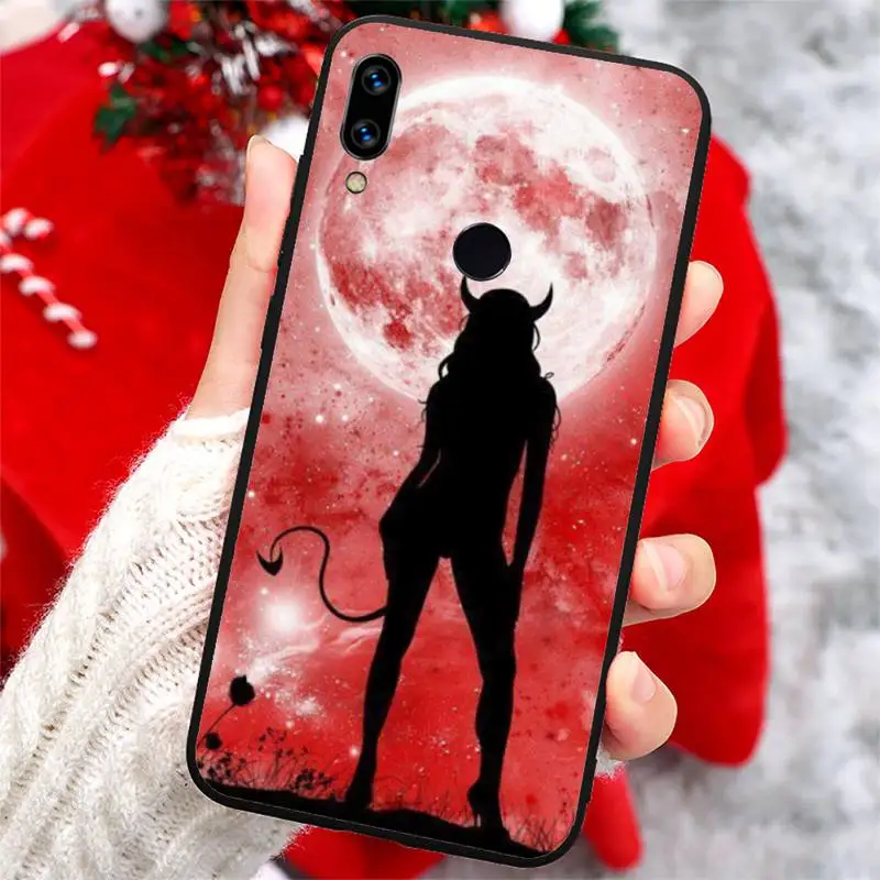 

Devil Woman sexy girl Phone Case For Xiaomi Redmi note 7 8 9 t k30 max3 9 s 10 pro lite