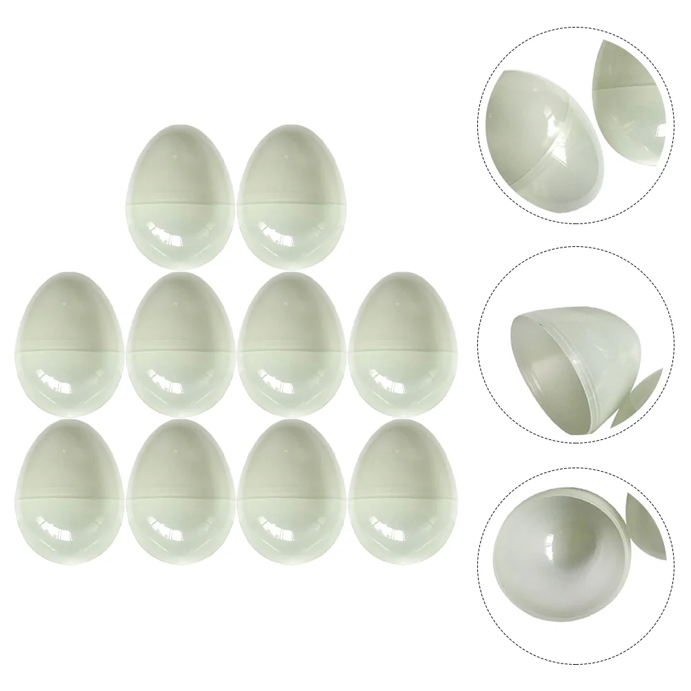 

10 шт. открывающиеся пасхальные яичные подвески, раскладка для пасхальвечерние (белого цвета)