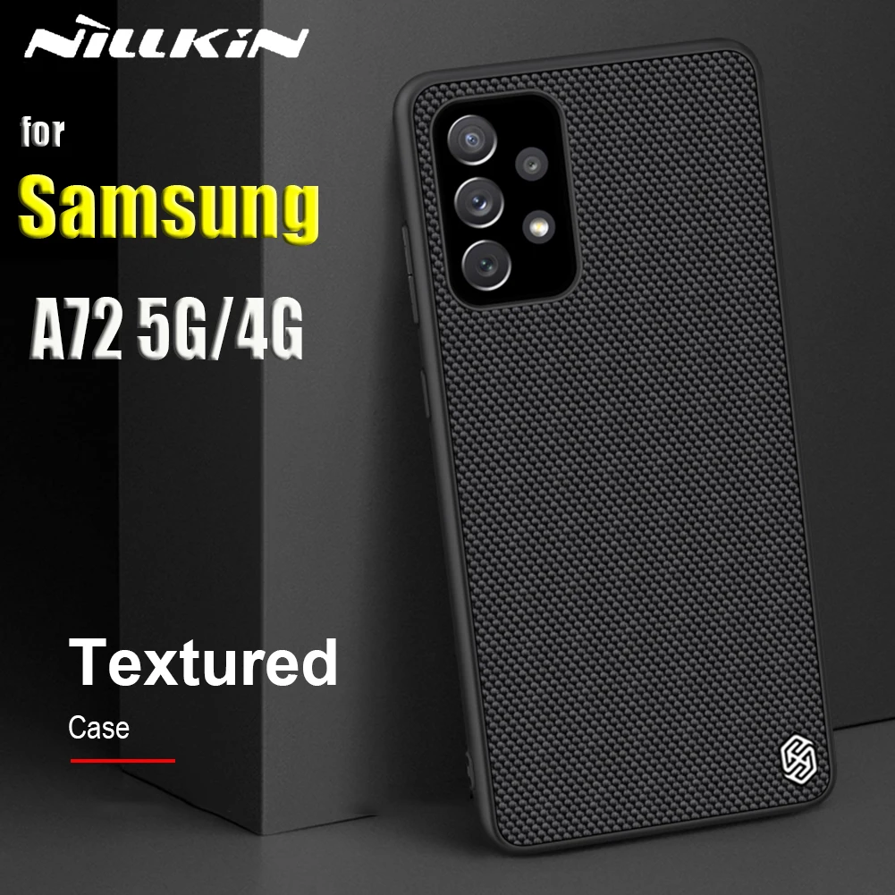 

for Samsung A72 4G Case Casing Nillkin Textured Nylon Fiber Durable Non-slip Shockproof Back Cover for Galaxy A72 5G Capa Funda