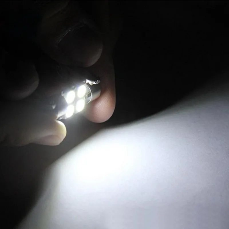 Светодиодная лампа купол 10 шт. Автомобильный светодиодный фестон светильник для