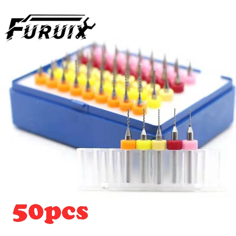

50pcs Drill Bits Set,Tungsten Hard Alloy,Print Circuit Board Engraving Tool for Metal,Steel,Plastic,Wood,Copper,Aluminum Alloy