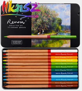 

Marco 12/24/36/48/72/100/120 Oily colored pencils lapices de colores for Coloured Drawing Pencil Set Art Supplies