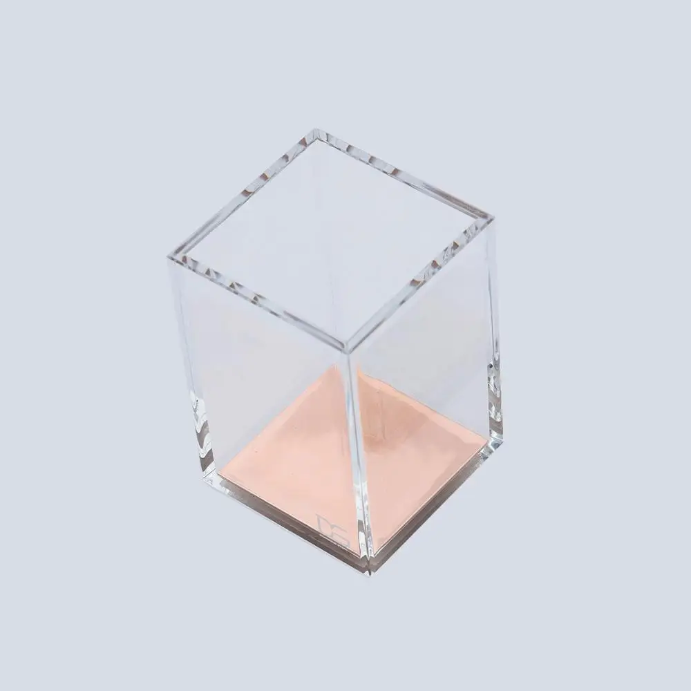 rosegoldpenholder Акриловый держатель для ручек желтого золота, Настольный Органайзер+ Настольный калькулятор на солнечной энергии - Цвет: rosegoldpenholder
