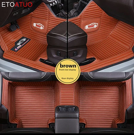 brown ETOATUO пользовательские автомобильные коврики для mazda CX-5 CX-7 CX-9 cx3 6 gh 6 gg 323 626 demio коврики для автомобилей Автомобильные Чехлы подогрев сидений - Название цвета: brown