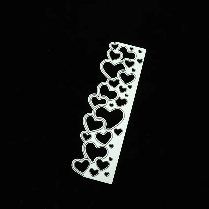 

JC Heart Edge Decoration Metal Cutting Dies for Scrapbooking Craft DIY Cut Die Stencil Background Mould Mold Card Make Template
