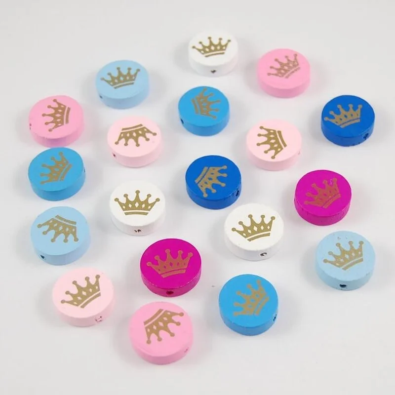 50 шт. Разноцветные деревянные бусины 20 мм | Дом и сад