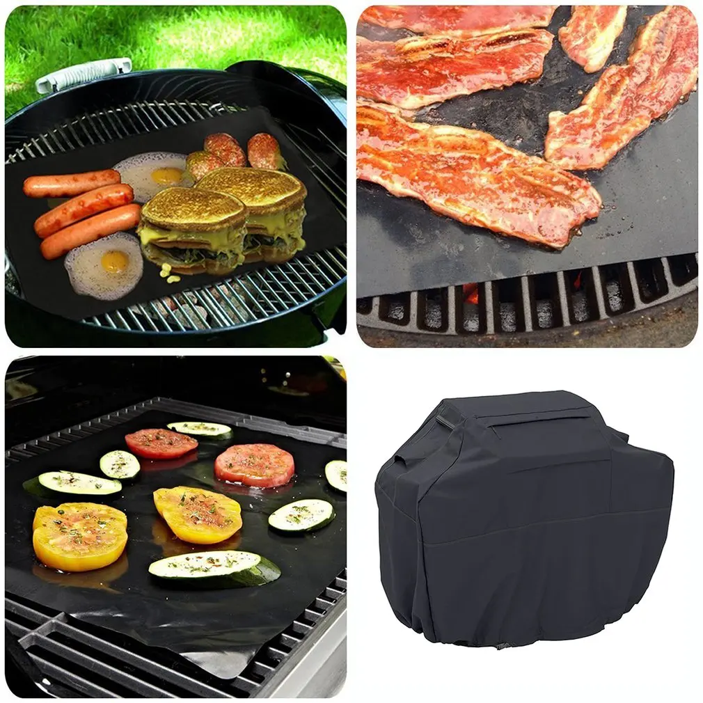 

210DPU Polyester barbecue cover BBQ Cover outdoor grill cover Lower swing retracting rope waterproof and dustproof cover