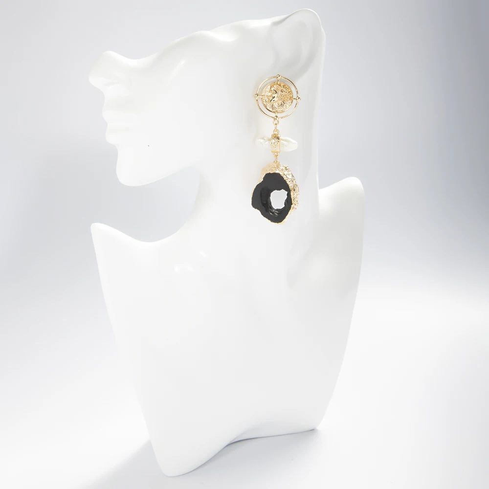 2021 Роскошные ювелирные изделия тренд легированная серьга золото корейские