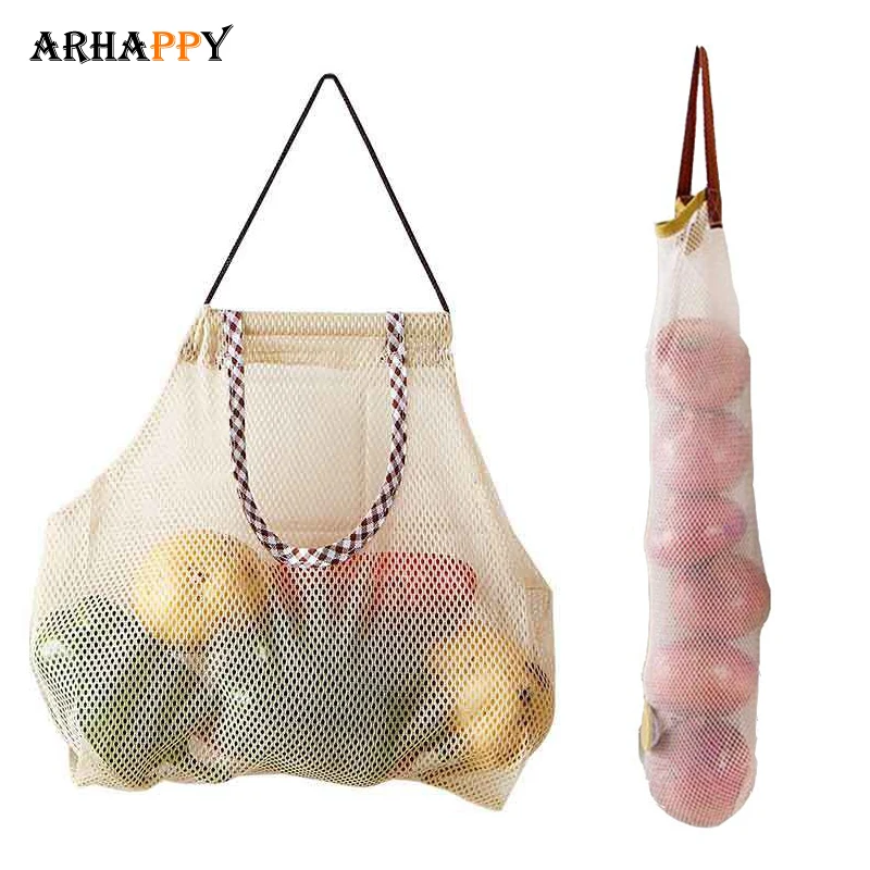 Кухонные Висячие Длинные сумки для хранения картофеля лука граната тоут|Сумки и