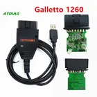 Сканер EOBD  OBD2  OBDII Автомобильный, программатор флэш-памяти ECU, сканер Galletto 1260, инструмент для настройки чипа ECU, FTDI Диагностика автомобиля