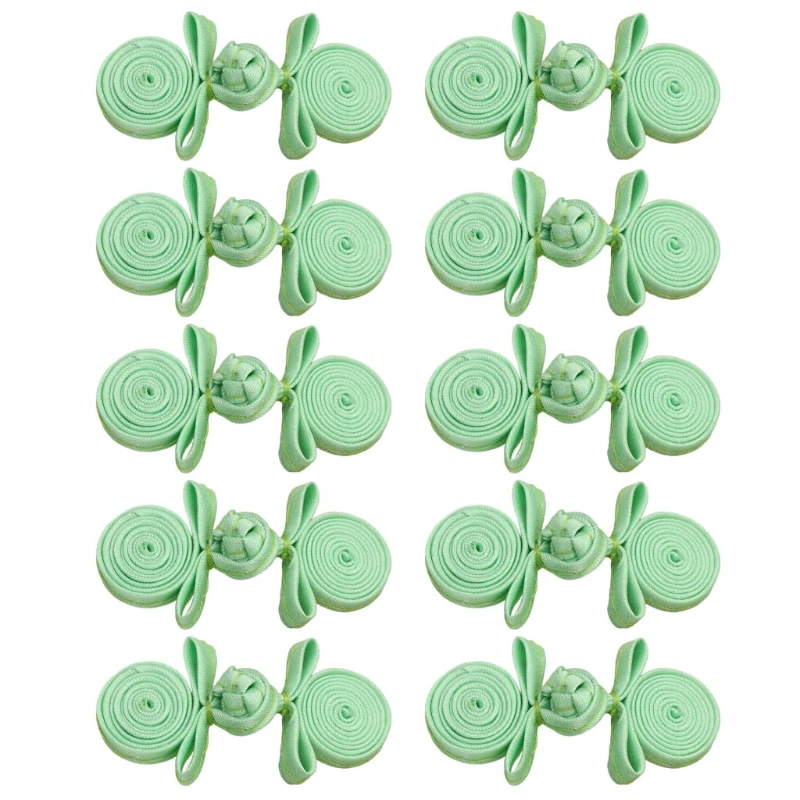 

10 Pairs Vintage Chinese Handmade Cheongsam Buttons Knot Fastener Closures DIY