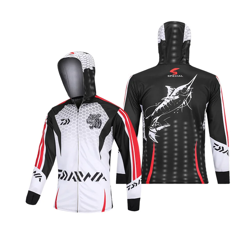 

2020 New Daiwa Fishing Clothing Hooded Men Fishing Jacket Quick-Drying Coat Fishing Shirt For Hiking Cycling Fishing Clothes