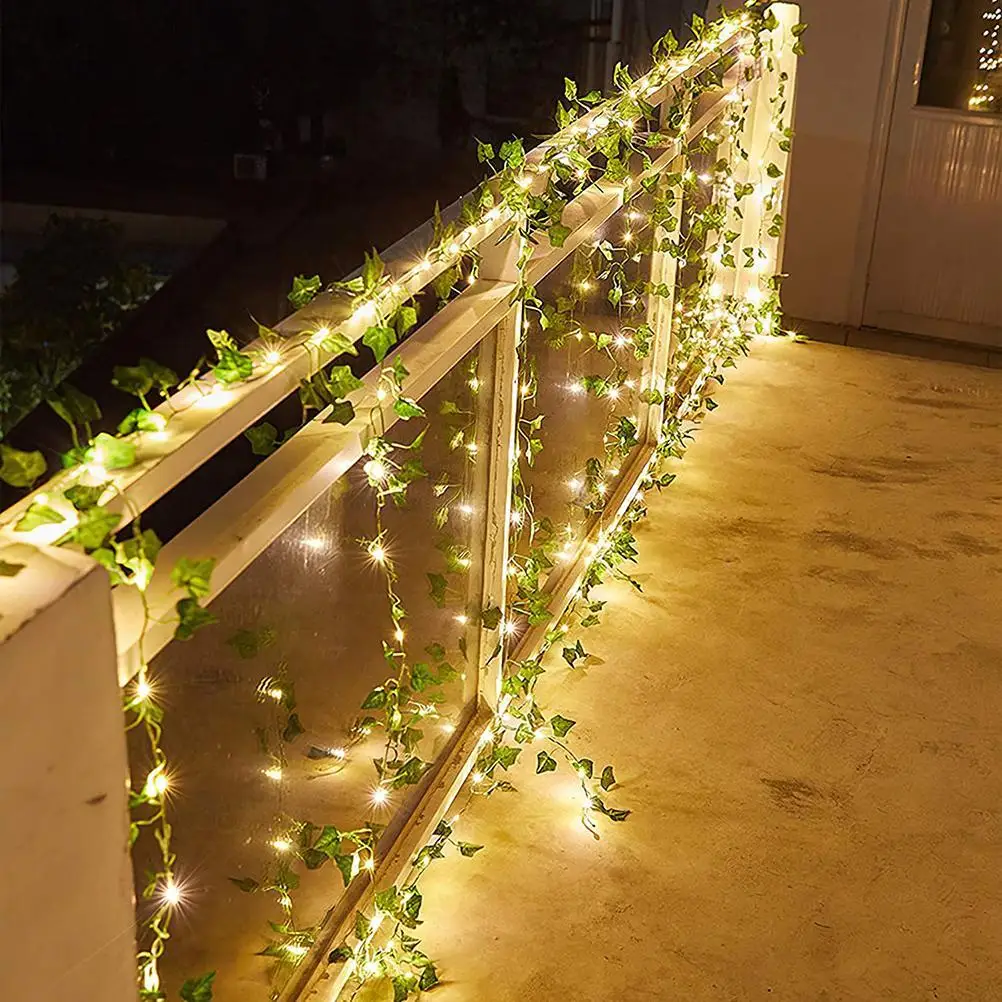 

10 Meter 100 LED Artificial Ivy Garland Light Artificial Plant Vine Hanging Garland LED Fairy Lights Decorative Patio String