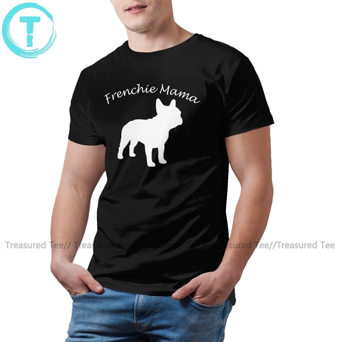 

French Bulldog T Shirt Frenchie Mama T-Shirt 5xl Mens Tee Shirt Print Awesome Basic Cotton Short Sleeve Tshirt